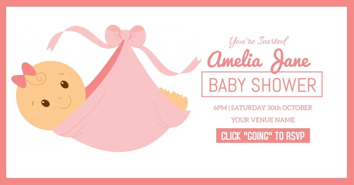 Baby Shower Facebook Event Poster Template PosterMyWall baby-shower-facebook-event-poster-template-postermywall