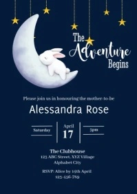 Baby Shower Invitation A4 template