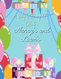 Baby Shower Invitation Pamflet (Letter AS) template