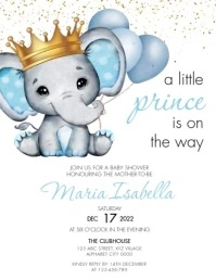 Baby Shower Invitation Volante (Carta US) template