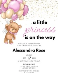 Baby Shower Invitation Flyer (US Letter) template