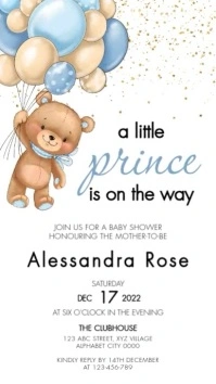Baby Shower Invitation Instagram Reel template