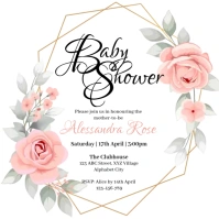 Baby Shower Invitation Cuadrado (1:1) template