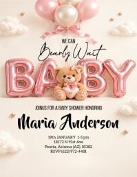 White Baby Shower Iflaya Template