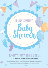 Baby Shower Invitation Template A5