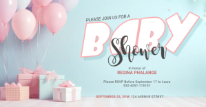 Baby Shower  invitation template Facebook Shared Image