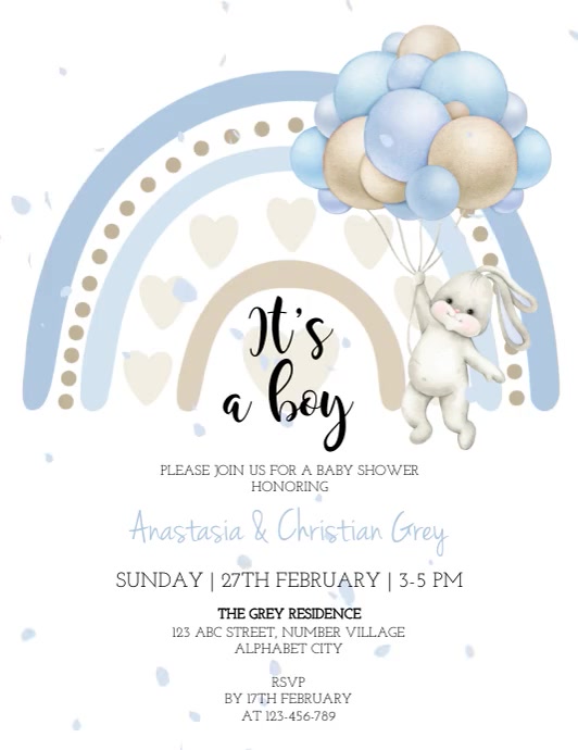 Baby Shower Invitation Template Flyer (US Letter)