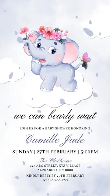 Baby Shower Invitation Template Instagram Story