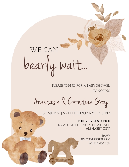 Baby Shower Invitation Template Flyer (US Letter)