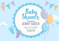 Baby Shower Invitation Template 明信片