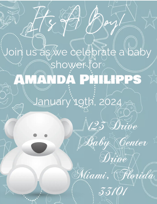 Baby shower Invite Template PosterMyWall