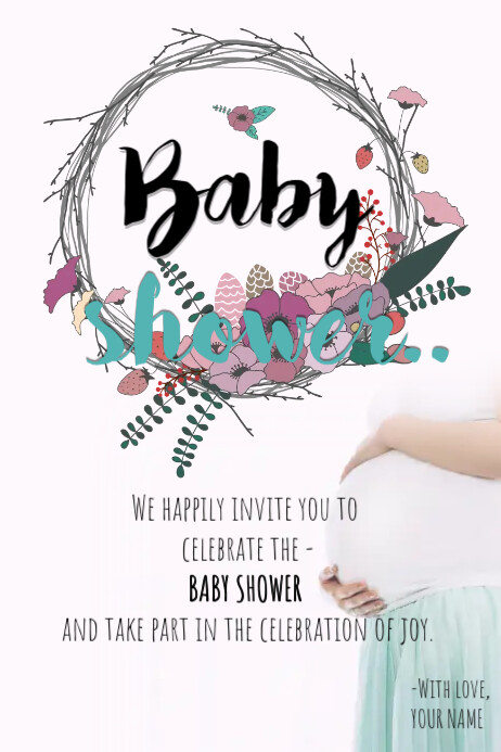 Copy of Baby shower invite template | PosterMyWall