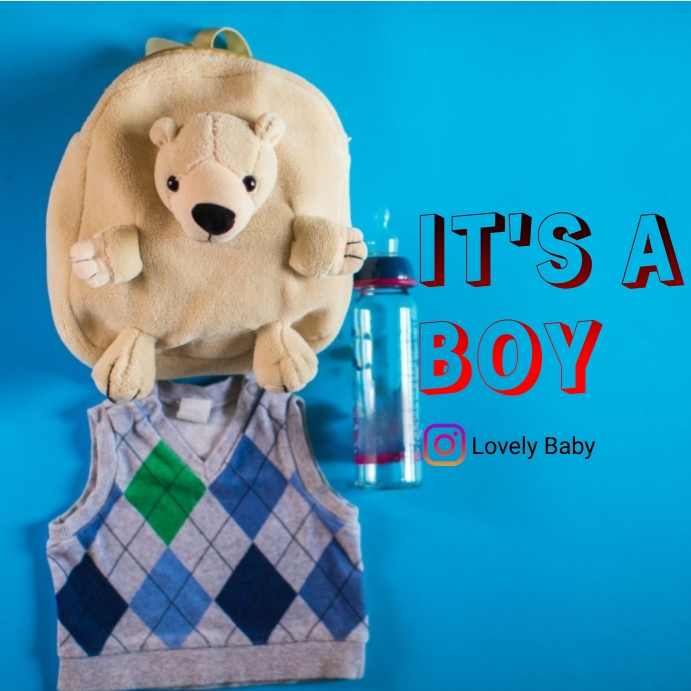 Baby shower it's a boy Template PosterMyWall