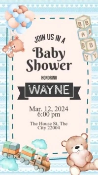 Baby Shower Layout Instagram Story template