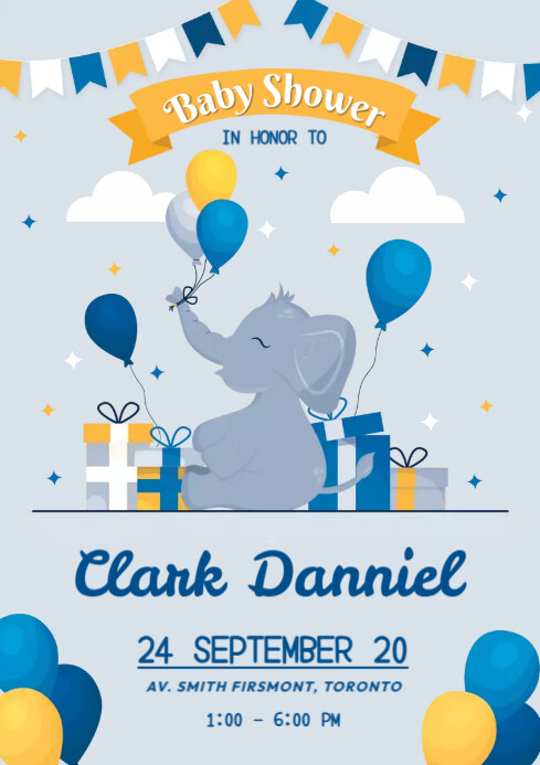 Baby Shower Layout Template | PosterMyWall