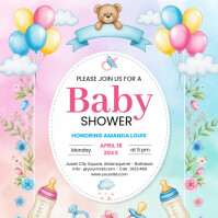 Baby Shower Party Square (1:1) template