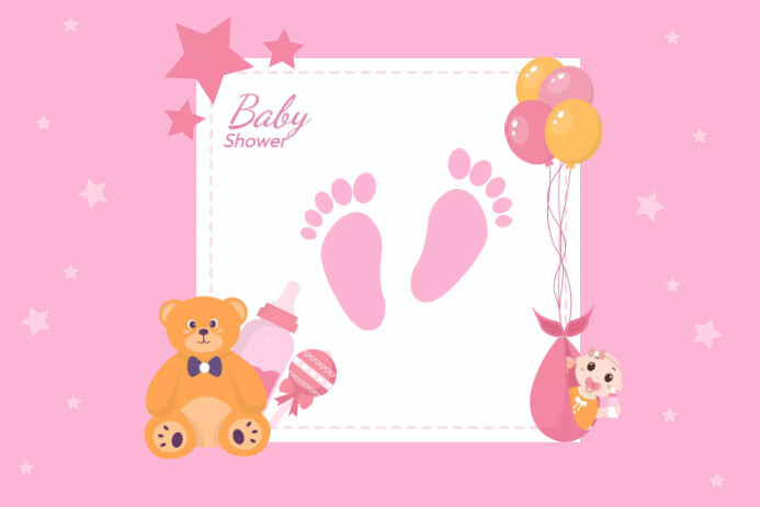 Pretty Pink Baby Shower Prints Baby Shower Printable Photo Booth Props