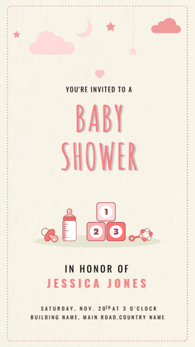 Baby Shower Pink Theme Template | PosterMyWall Baby Shower Pink Theme Template | PosterMyWall