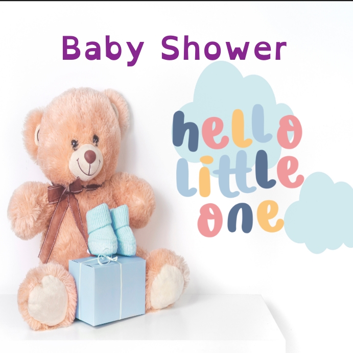 Baby Shower Poster Instagram Plasing template