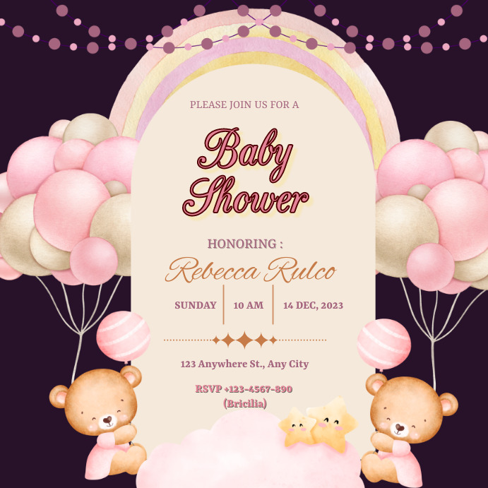 Baby Shower Poster Template PosterMyWall baby-shower-poster-template-postermywall
