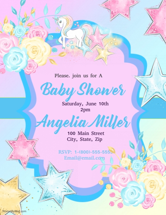 Baby Shower Template PosterMyWall