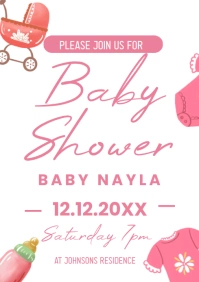 baby shower template A3