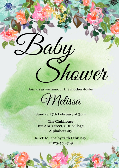 Baby Shower Template PosterMyWall
