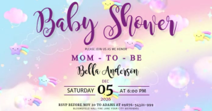 Baby Shower Template Facebook Shared Image