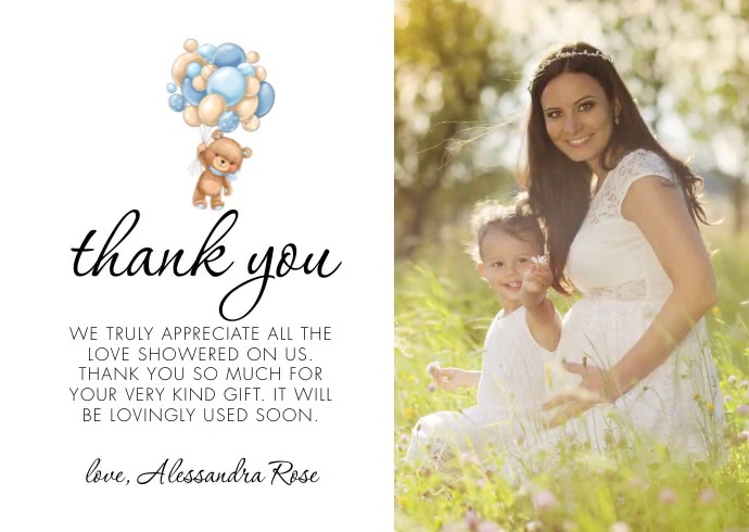 Image 10 for Template For Baby Shower Thank You Cards
