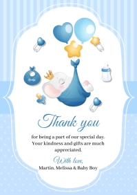 Image 3 for Thank You Card Template For Baby Shower