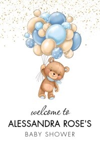 Baby Shower Welcome Sign Poster template
