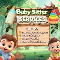 Baby Sitter Instagram Post template