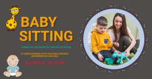 Baby sitting,baby sitter ภาพที่แชร์บน Facebook template