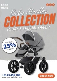 Baby Stroller Special Offer A4 template