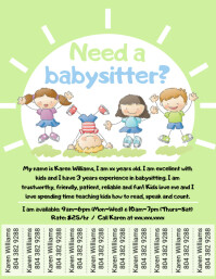 Anpassen Von 390 Babysitting Flyer Vorlagen Postermywall