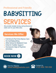 Babysitting and Nanny Services Flyer Template