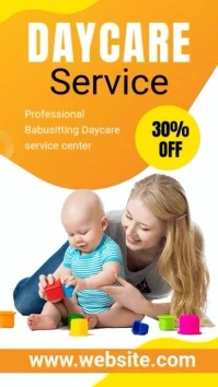 Babysitting Day care service Reel Instagram template
