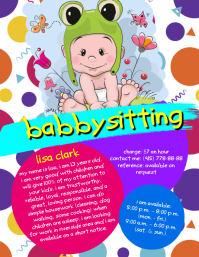customize 210 babysitting flyer