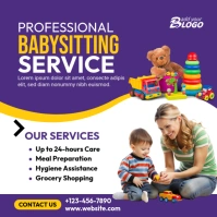 Babysitting Instagram Post template