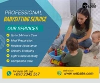 Babysitting Large Rectangle Template Persegi Panjang Besar