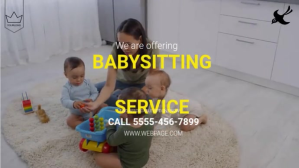 Grå babysitting service center digital display Digitalt display Template