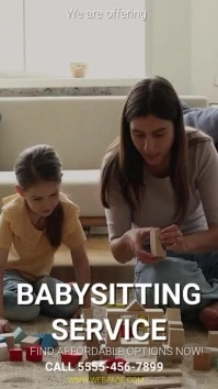 Babysitting Service Digital Display template