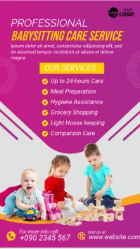 Babysitting WhatsApp Status template