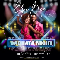 bachata party template Message Instagram