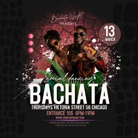 Bachata social dancing Instagram-Beitrag template