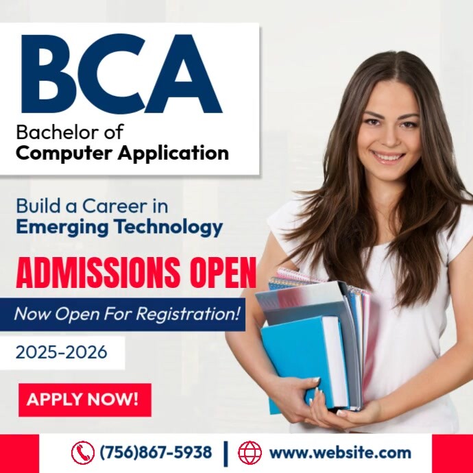 Bachelor Computer Application Instagram Post template