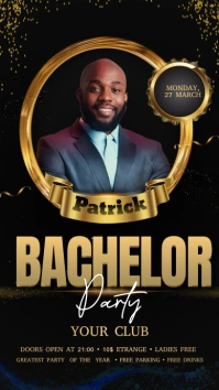 Bachelor Party Digital Display (9:16) template