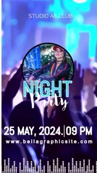 Bachelor party Digital Display (9:16) template