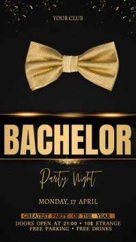 Bachelor Party Digital Display (9:16) template