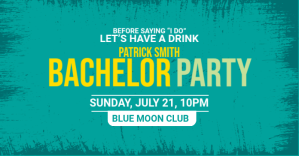 Bachelor party facebook image Facebook-advertentie template